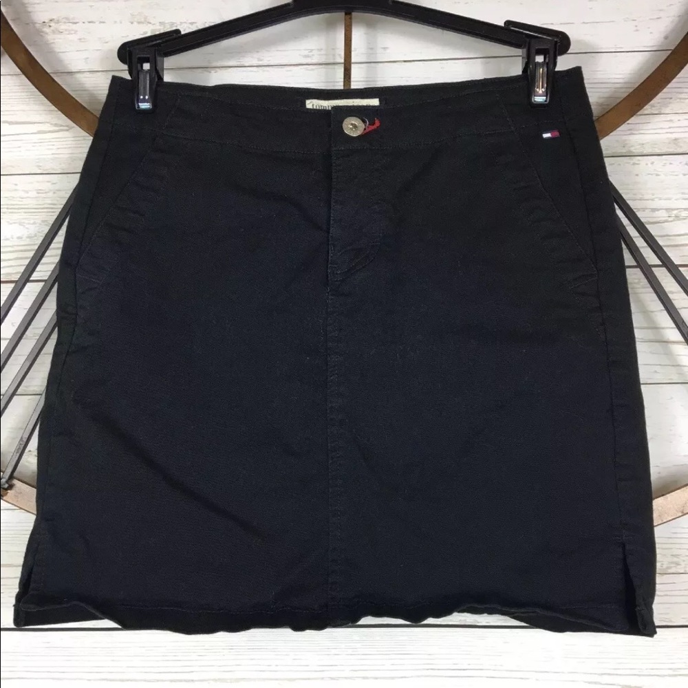 Tommy Jeans Juniors Size 5 Black Mini Denim Skirt